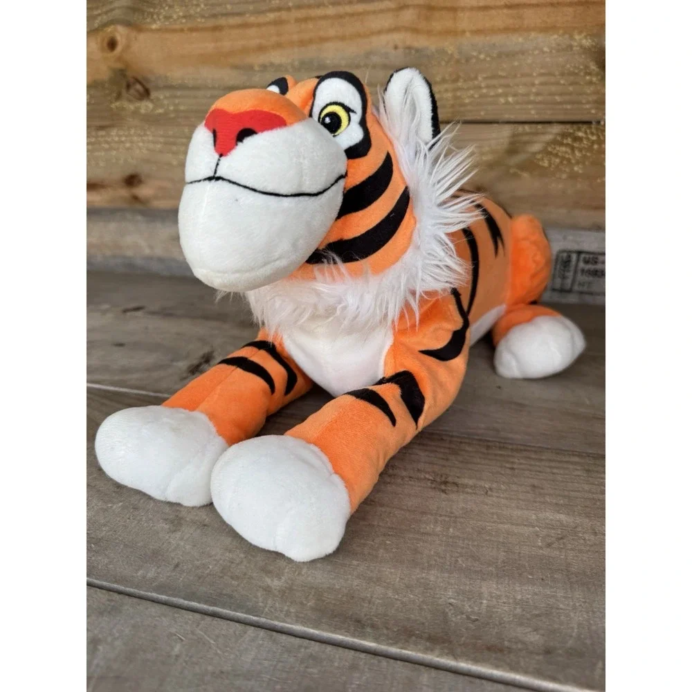 Disney‎ Store Aladdin Jasmine's Tiger RAJAH Laying Down Plush Stuffed Animal 14